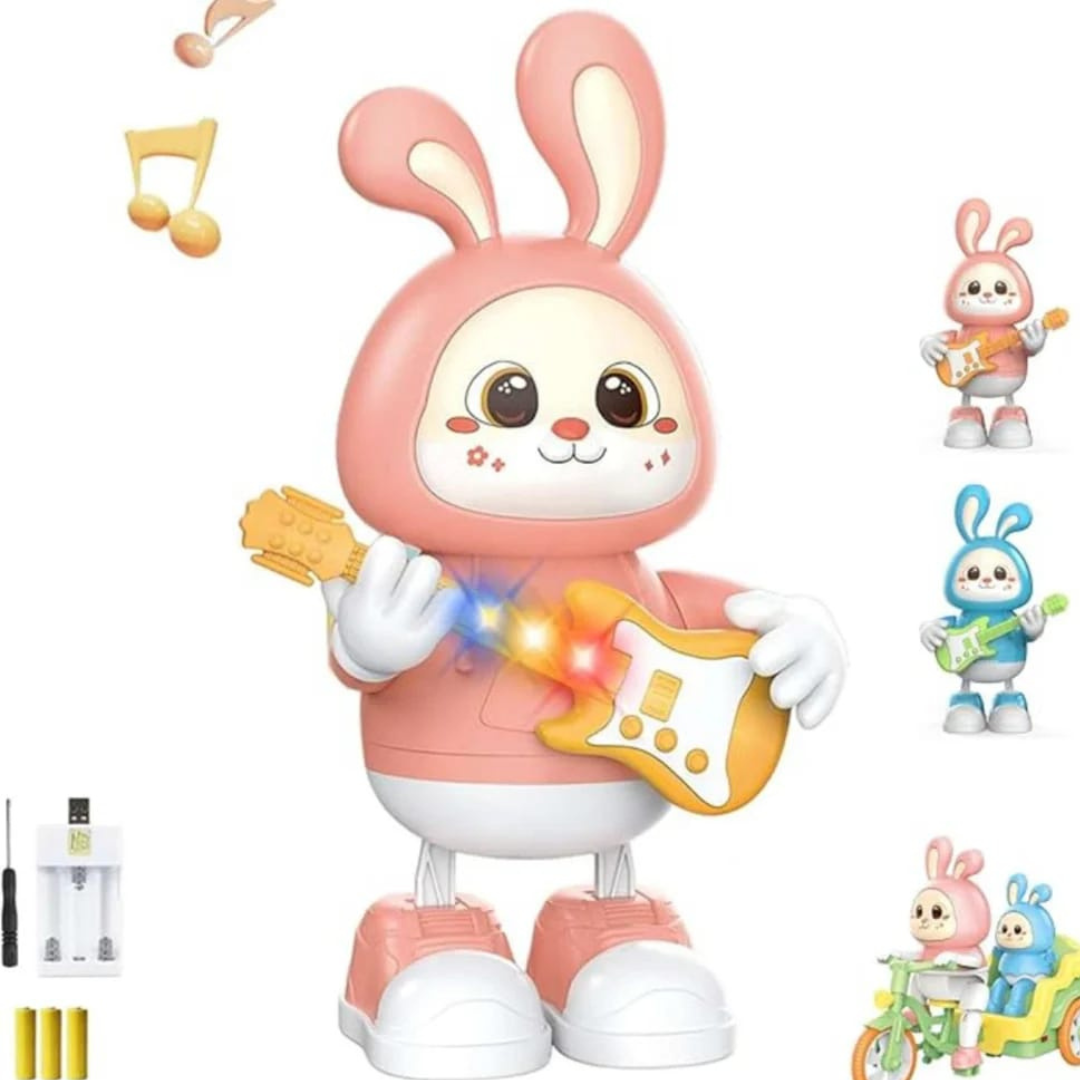 Dancing Cartoon Rabbit Guitarist Cute Musical Toy